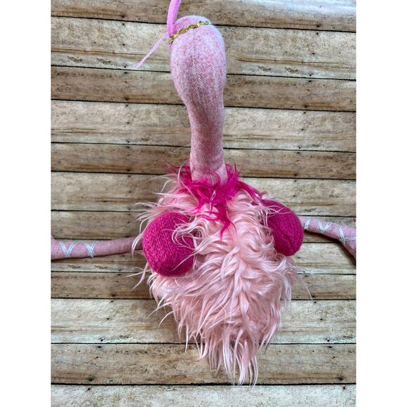 Mud Pie Ballerina Flamingo Plush Ballet Dancer 13" Shelf Sitter - Picture 9 of 12